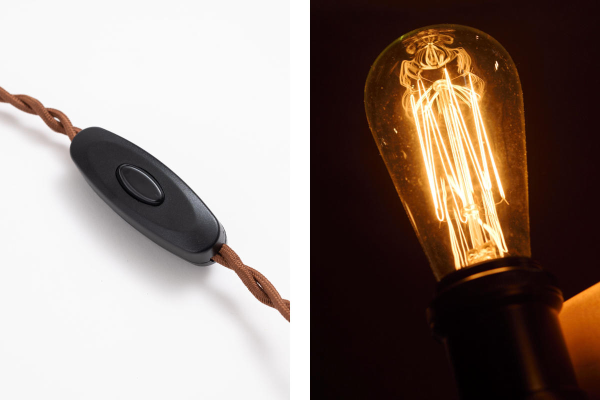 テーブルライト LED対応 電球付き 陶器 布シェード ( MYRE マイア 卓上 ライト 照明 布 シェード 北欧 ナチュラル おしゃれ シンプル )