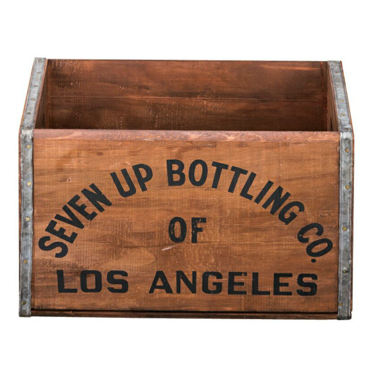 収納ボックス ウッドボックス M 木製 幅40×奥行27×高さ22.5cm ( 天然木 収納 ボックス 収納ケース 小物収納 小物 木箱 箱 持ち手付き 持ち手穴付き ストッカー ヴィンテージ ユーズド 感 アンティーク 風合い おしゃれ )