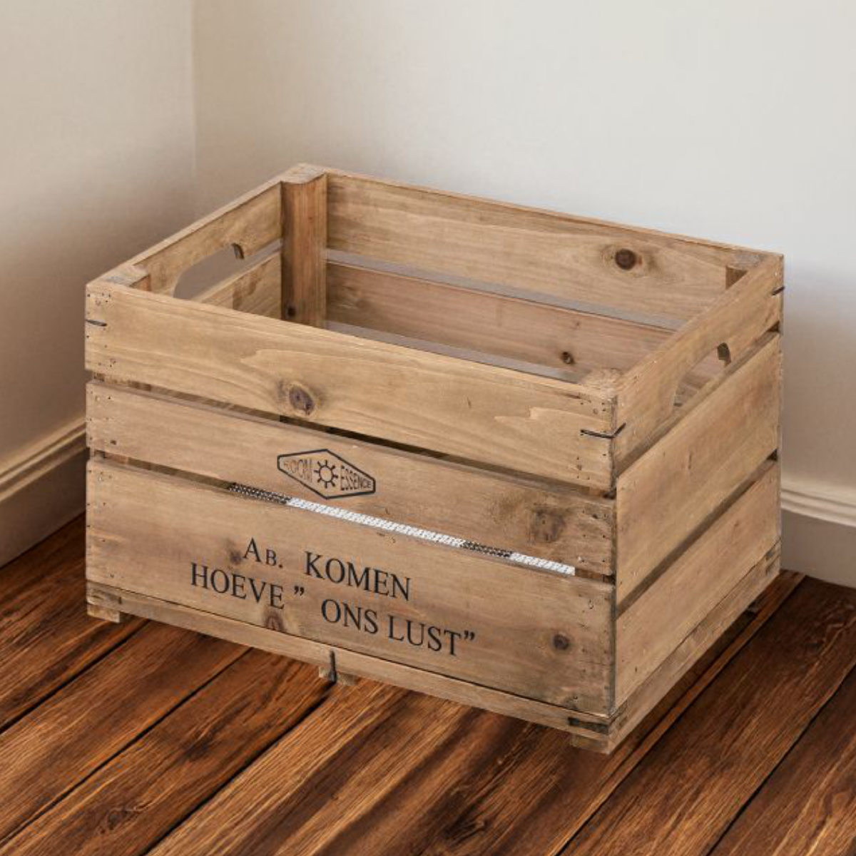 収納ボックス ウッドボックス レギュラーサイズ 木製 持ち手付き 幅50×奥行37×高さ30cm ( 天然木 スタッキング 積み重ね 木箱 ヴィンテージ 収納 アンティーク 野菜ストッカー キッチン収納 ガーデニング ガーデニング雑貨 )
