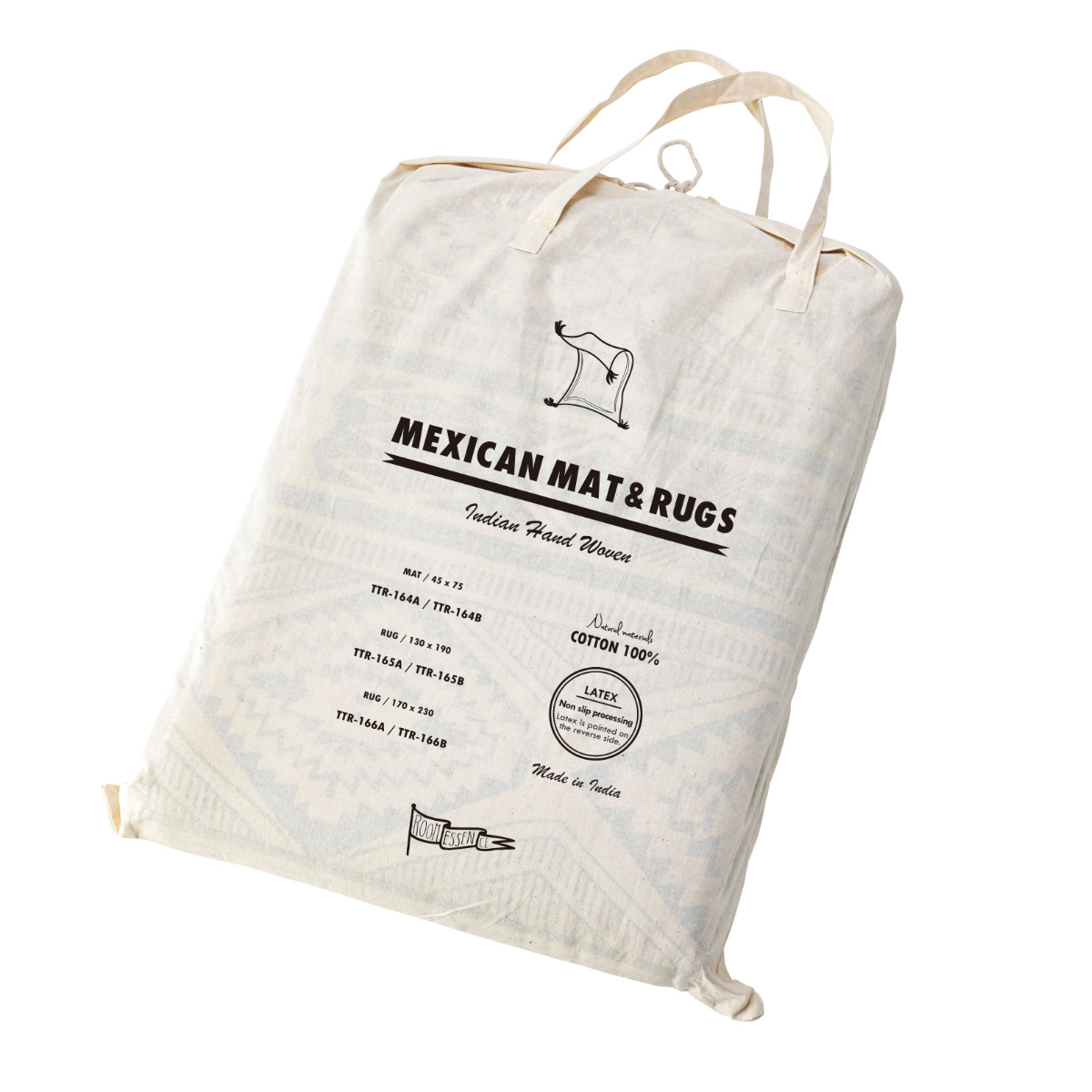 玄関マット 室内 メキシカンマット 45×75 ( マット ラグ コットン 敷物 インテリア おしゃれ 薄手 軽量 滑り止め 幅75cm キッチン リビング 寝室 洗面所 ランドリー 室内用マット 玄関 脱衣所 洗面 敷き物 綿 )