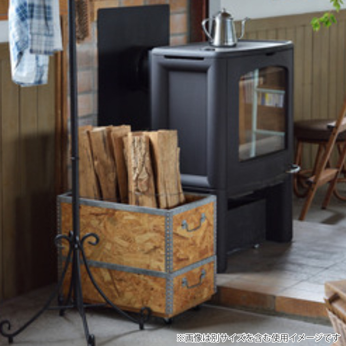 収納ボックス スタッキングボックス S キャスター付き 幅51.5×奥行33×高さ21cm ( スタッキング スタック 小物収納 収納家具 収納 木製 アウトドアボックス コンテナ 収納ケース キャリー ワゴン ボックス おしゃれ 北欧 )