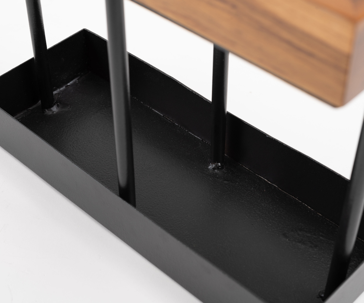 傘立て 四角 木製 スチール ( 傘たて スリム 玄関収納 省スペース 天然木 ブラック 木 ウッド 角型 コンパクト 北欧 おしゃれ )