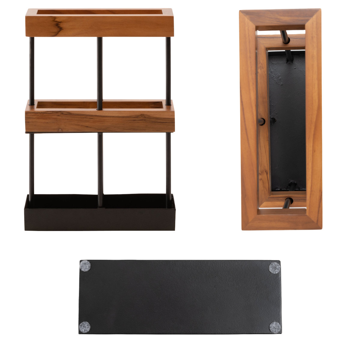 傘立て 四角 木製 スチール ( 傘たて スリム 玄関収納 省スペース 天然木 ブラック 木 ウッド 角型 コンパクト 北欧 おしゃれ )