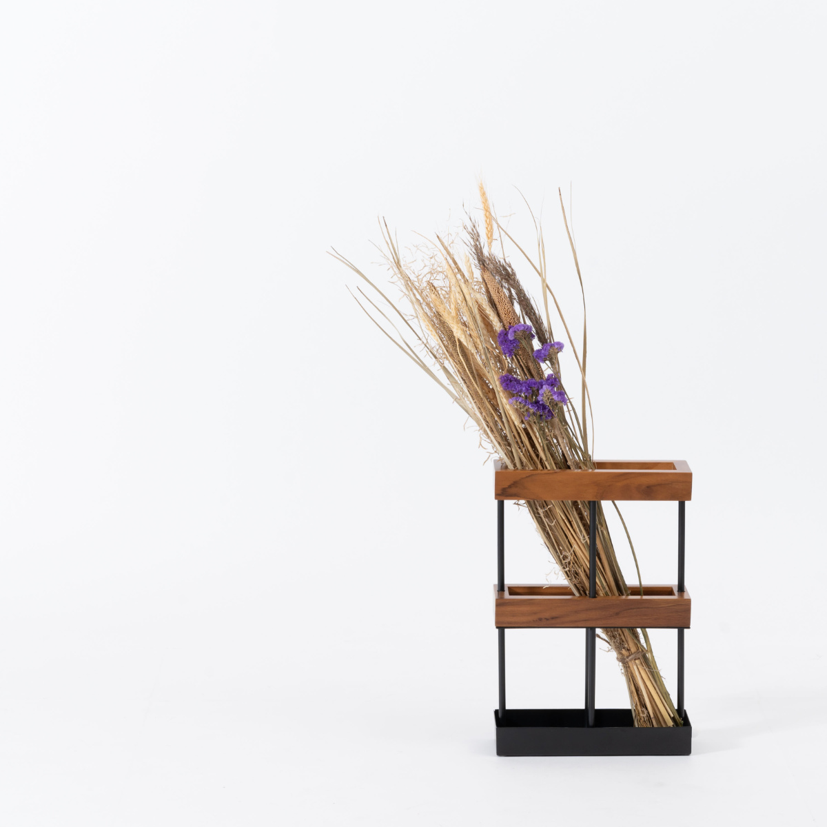 傘立て 四角 木製 スチール ( 傘たて スリム 玄関収納 省スペース 天然木 ブラック 木 ウッド 角型 コンパクト 北欧 おしゃれ )