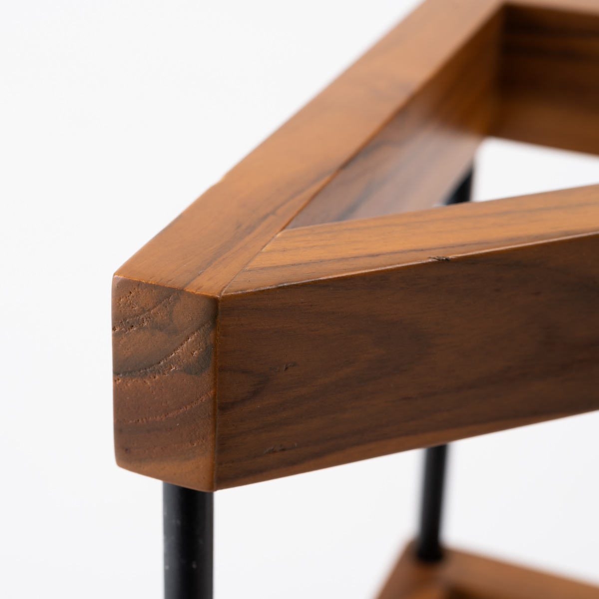 傘立て 三角 木製 スチール ( 傘たて スリム 玄関収納 省スペース コーナー 設置 天然木 ブラック 木 ウッド さんかく コンパクト 北欧 おしゃれ )