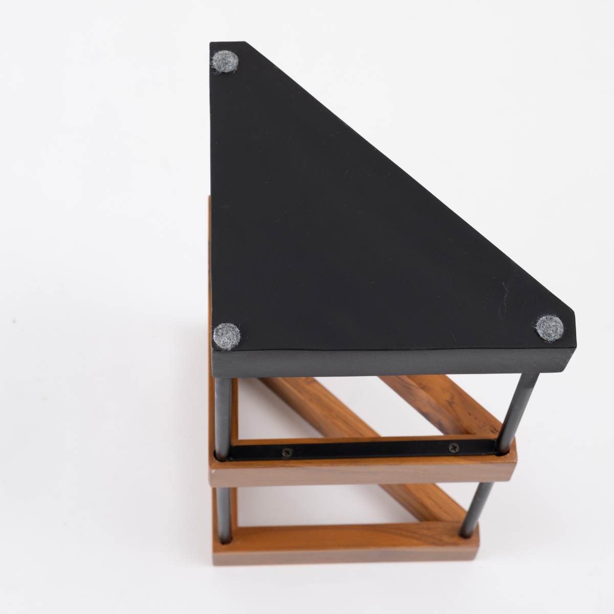 傘立て 三角 木製 スチール ( 傘たて スリム 玄関収納 省スペース コーナー 設置 天然木 ブラック 木 ウッド さんかく コンパクト 北欧 おしゃれ )