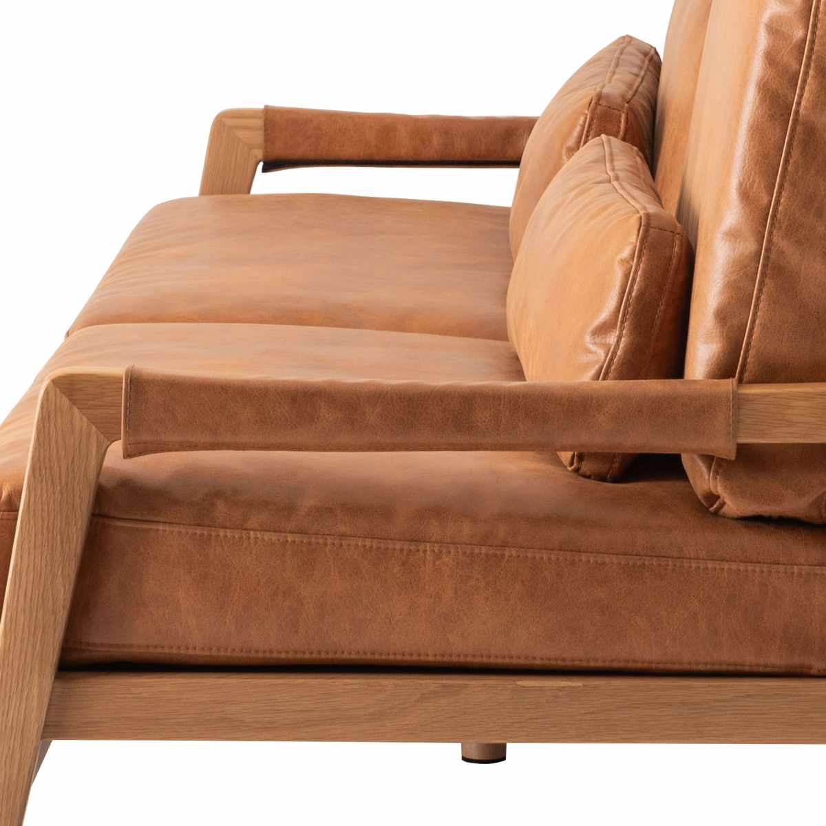 ソファ 3人掛け 幅181cm クロスレザー フェンネル form ( 開梱設置 リビングソファ sofa 木製 天然木 座面広い サポートクッション付き 肘掛け レザー調 ダイニングソファ 座り心地 快適 ソファー ゆったり 背もたれ )