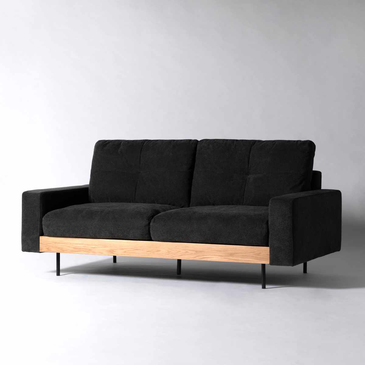 ソファ 3人掛け 幅180cm フラックス form ( 開梱設置 リビングソファ sofa 木製 天然木 肘掛け ファブリック ウッドフレーム ダイニングソファ 弾力 座り心地 快適 ソファー スチール脚 ) 【グレージュ】 グレージュ