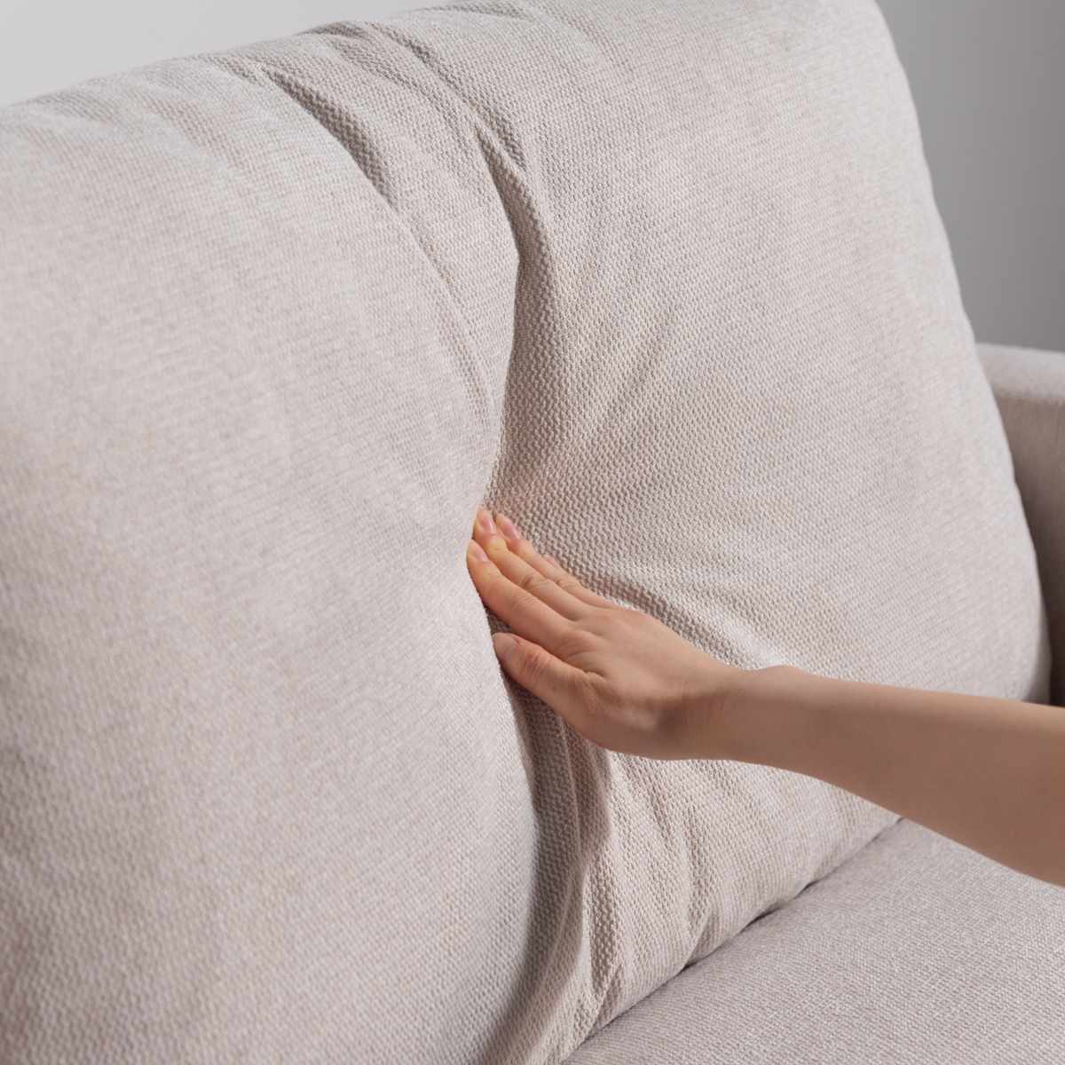 ソファ 3人掛け 幅182cm グルート form ( 開梱設置 リビングソファ sofa 肘掛け クッション付き ファブリック ダイニングソファ 弾力 座り心地 快適 ソファー スチール脚 ) 【グレージュ】 グレージュ