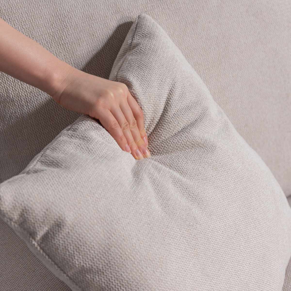 ソファ 3人掛け 幅182cm グルート form ( 開梱設置 リビングソファ sofa 肘掛け クッション付き ファブリック ダイニングソファ 弾力 座り心地 快適 ソファー スチール脚 ) 【グレージュ】 グレージュ