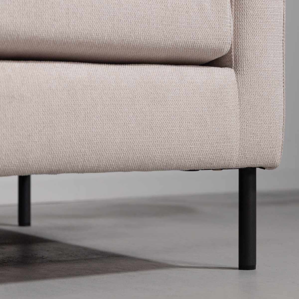 ソファ 3人掛け 幅182cm グルート form ( 開梱設置 リビングソファ sofa 肘掛け クッション付き ファブリック ダイニングソファ 弾力 座り心地 快適 ソファー スチール脚 ) 【グレージュ】 グレージュ