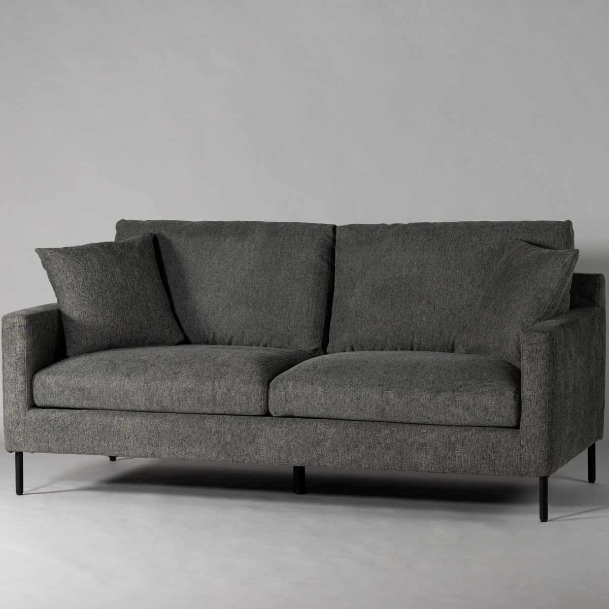 ソファ 3人掛け 幅182cm グルート form ( 開梱設置 リビングソファ sofa 肘掛け クッション付き ファブリック ダイニングソファ 弾力 座り心地 快適 ソファー スチール脚 ) 【グレージュ】 グレージュ