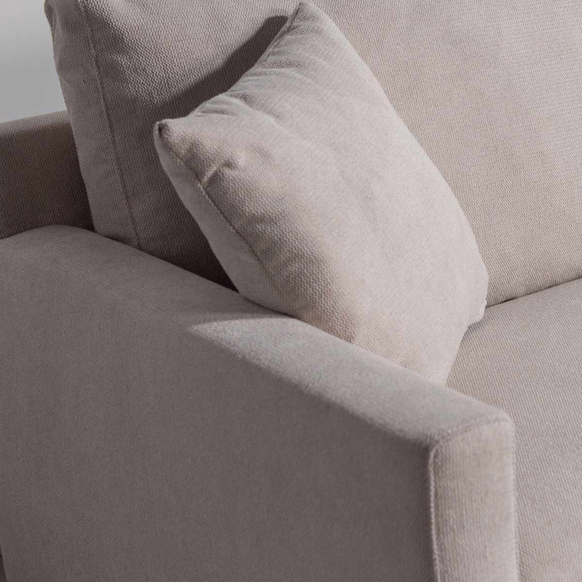 ソファ 3人掛け 幅182cm グルート form ( 開梱設置 リビングソファ sofa 肘掛け クッション付き ファブリック ダイニングソファ 弾力 座り心地 快適 ソファー スチール脚 ) 【グレージュ】 グレージュ