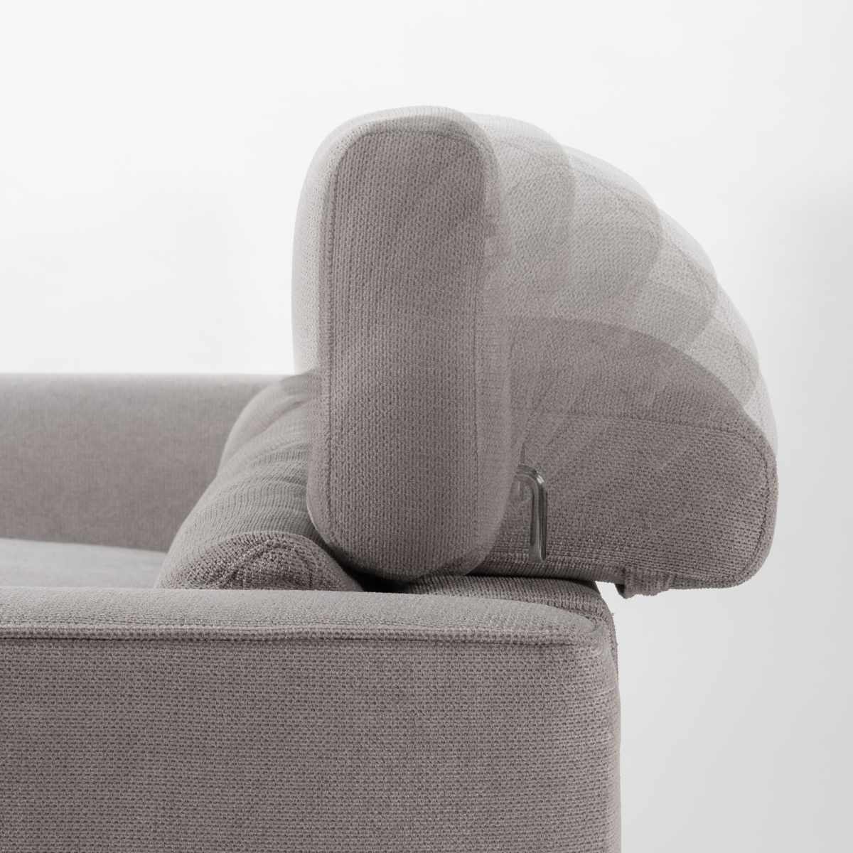 カウチソファ 右カウチ 3人掛け 幅239cm ガルニ form ( 開梱設置 ソファ カウチ リクライニング ヘッドレスト 7段階 リビングソファ sofa 脚 取り外し 肘掛け ポケットコイル ファブリック ローソファ フロアソファ ) 【ベージュ】 ベージュ