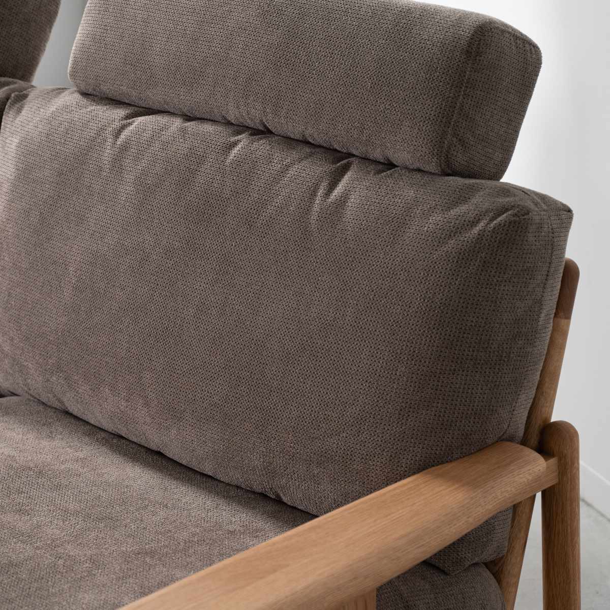 ソファ 3人掛け 幅180cm ソプワート form ( 開梱設置 ヘッドレスト 取り外し リビングソファ sofa 肘掛け 木製 天然木 ウッドフレーム ファブリック ダイニングソファ 弾力 座り心地 快適 ソファー ) 【グレージュ】 グレージュ