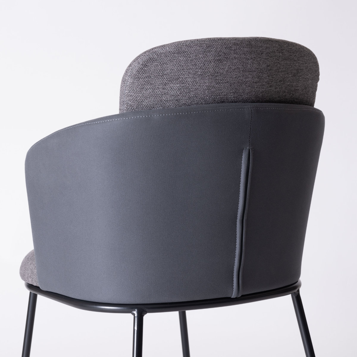 ダイニングチェア 座面高45cm ソレル form ( チェア ダイニング イス 椅子 食卓椅子 ファブリック 肘付き スチール脚 チェアー いす 食卓 リビング ダイニングチェアー リビングチェア ) 【ライトグレー】 ライトグレー