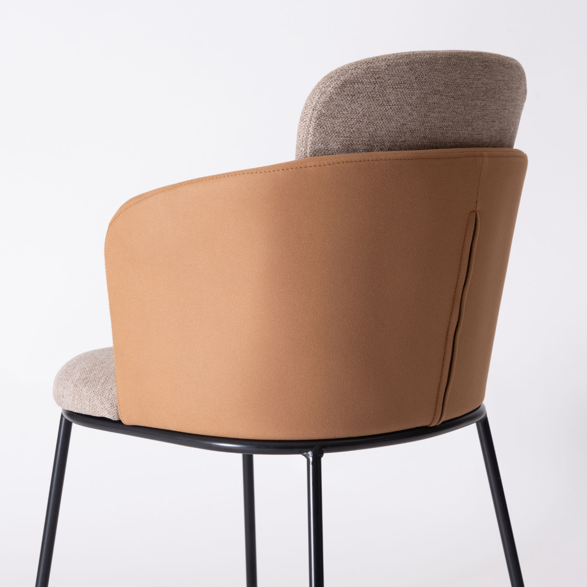 ダイニングチェア 座面高45cm ソレル form ( チェア ダイニング イス 椅子 食卓椅子 ファブリック 肘付き スチール脚 チェアー いす 食卓 リビング ダイニングチェアー リビングチェア ) 【ライトグレー】 ライトグレー