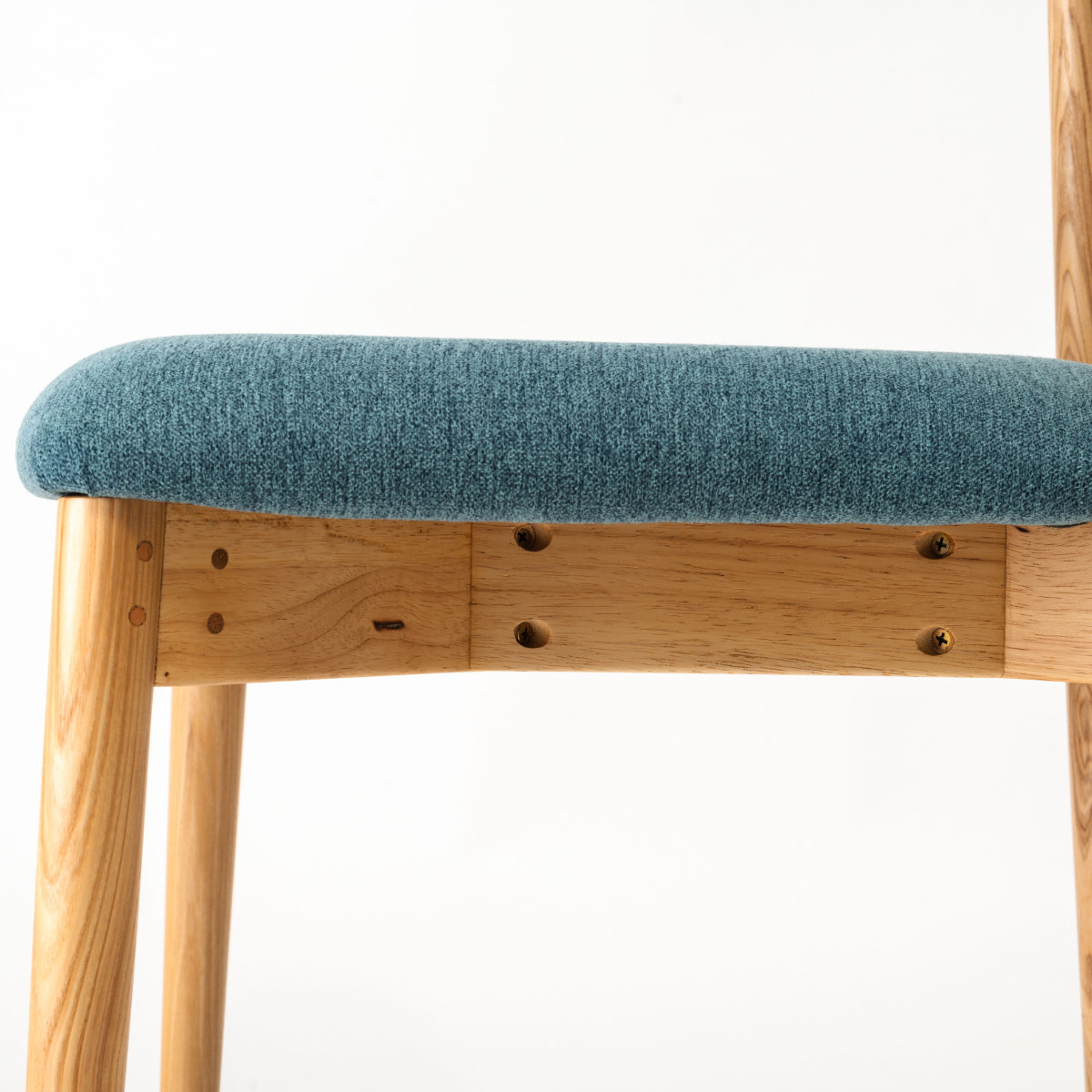 ダイニングチェア 座面高47cm チコリ form ( チェア ダイニング イス 椅子 食卓椅子 完成品 木製 天然木 肘なし ファブリック チェアー いす 食卓 リビング ダイニングチェアー リビングチェア 木製椅子 ) 【ブラック】 ブラック