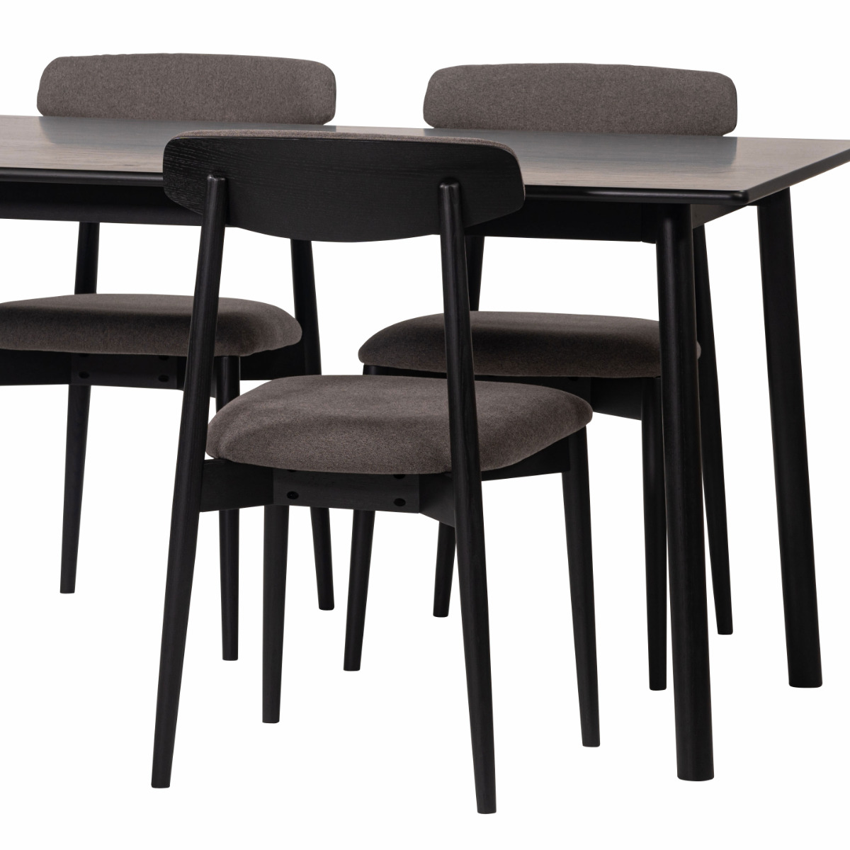 ダイニングチェア 座面高47cm チコリ form ( チェア ダイニング イス 椅子 食卓椅子 完成品 木製 天然木 肘なし ファブリック チェアー いす 食卓 リビング ダイニングチェアー リビングチェア 木製椅子 ) 【ブラック】 ブラック