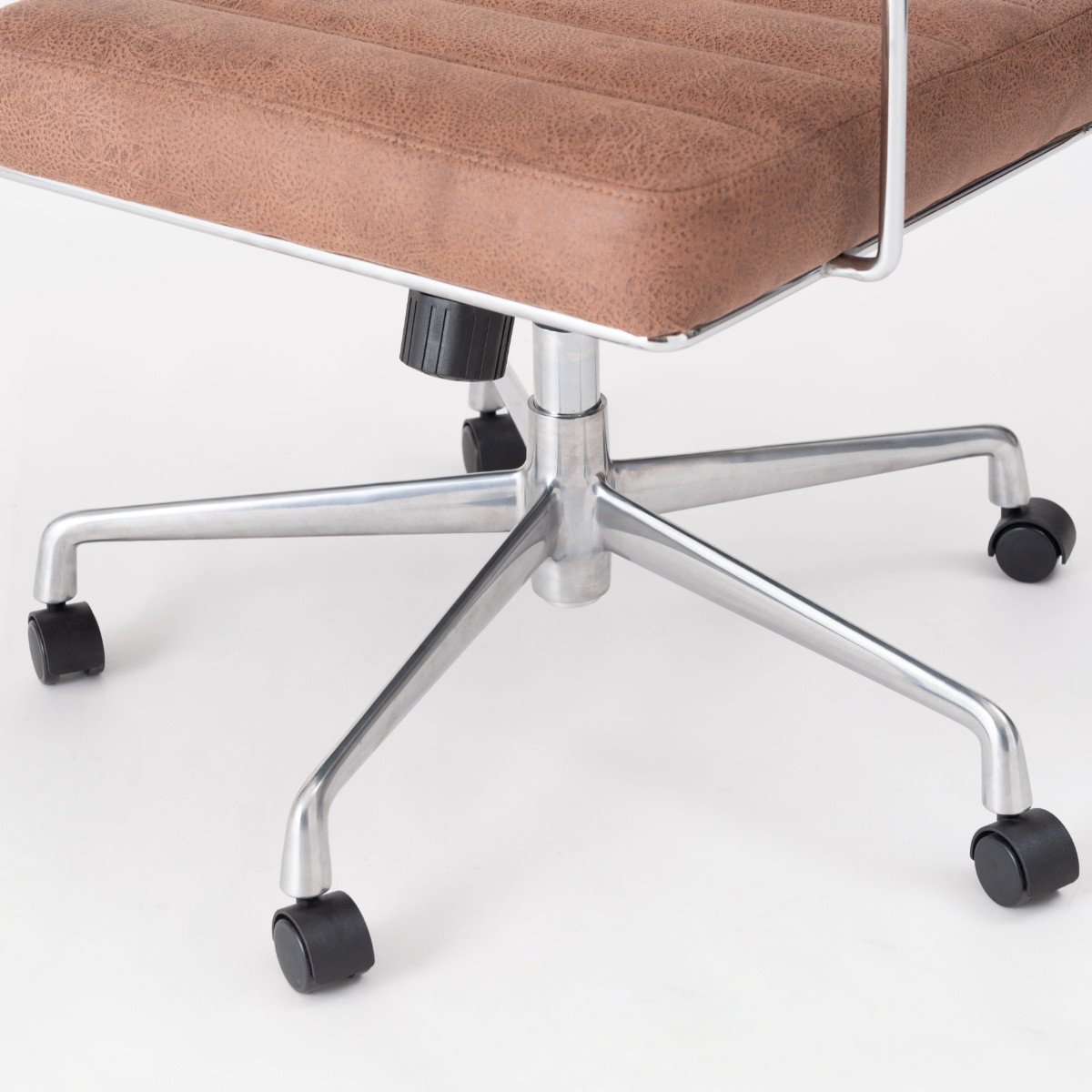 オフィスチェア 昇降式 座面高44~54cm デスクチェア ボラゴ form ( ワークチェア パソコンチェア レザー調 キャスター付き ロッキング機能 肘掛け 学習椅子 勉強椅子 座面 四角 高さ調節 イス オフィス 仕事 ) 【ブラック】 ブラック