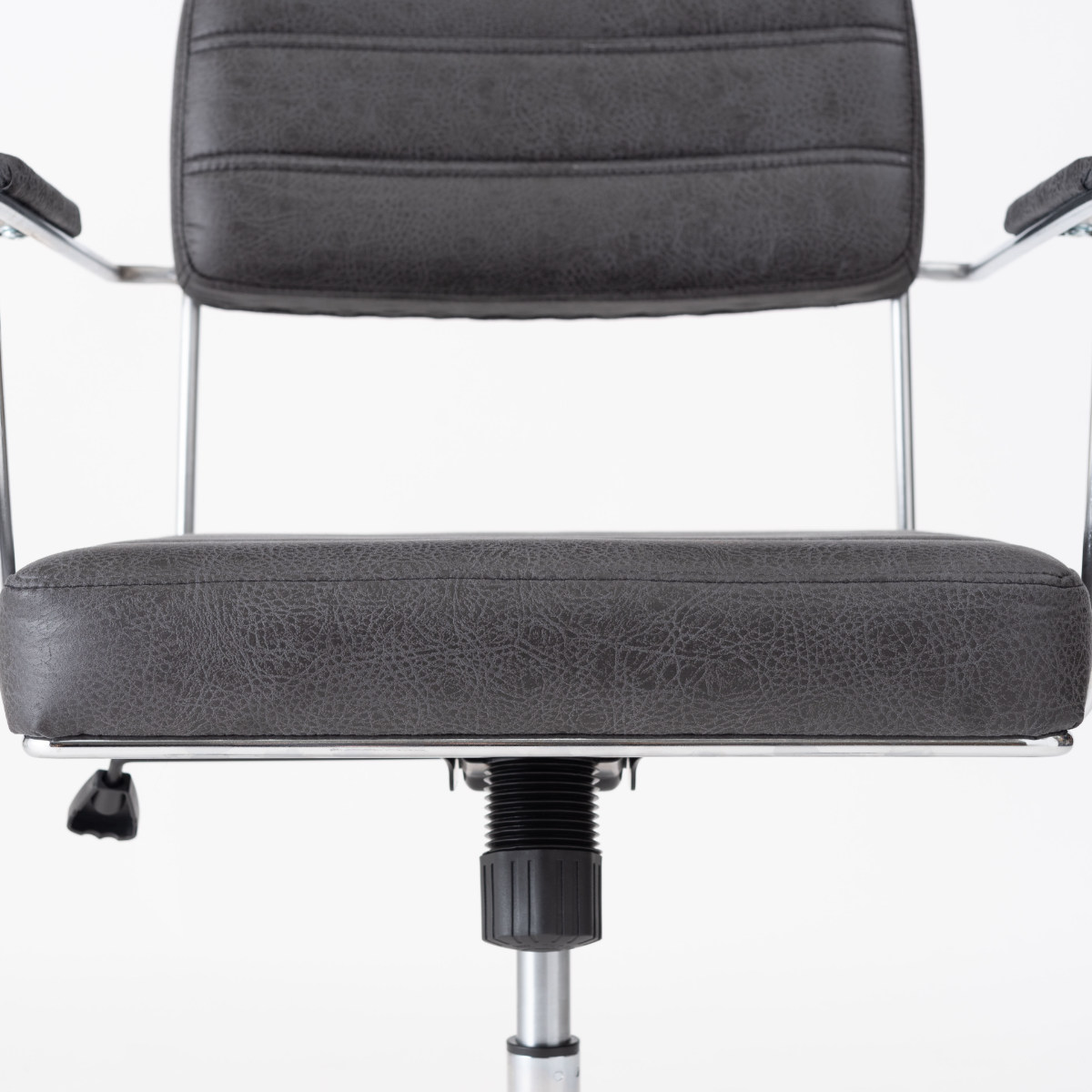 オフィスチェア 昇降式 座面高44~54cm デスクチェア ボラゴ form ( ワークチェア パソコンチェア レザー調 キャスター付き ロッキング機能 肘掛け 学習椅子 勉強椅子 座面 四角 高さ調節 イス オフィス 仕事 ) 【ブラック】 ブラック