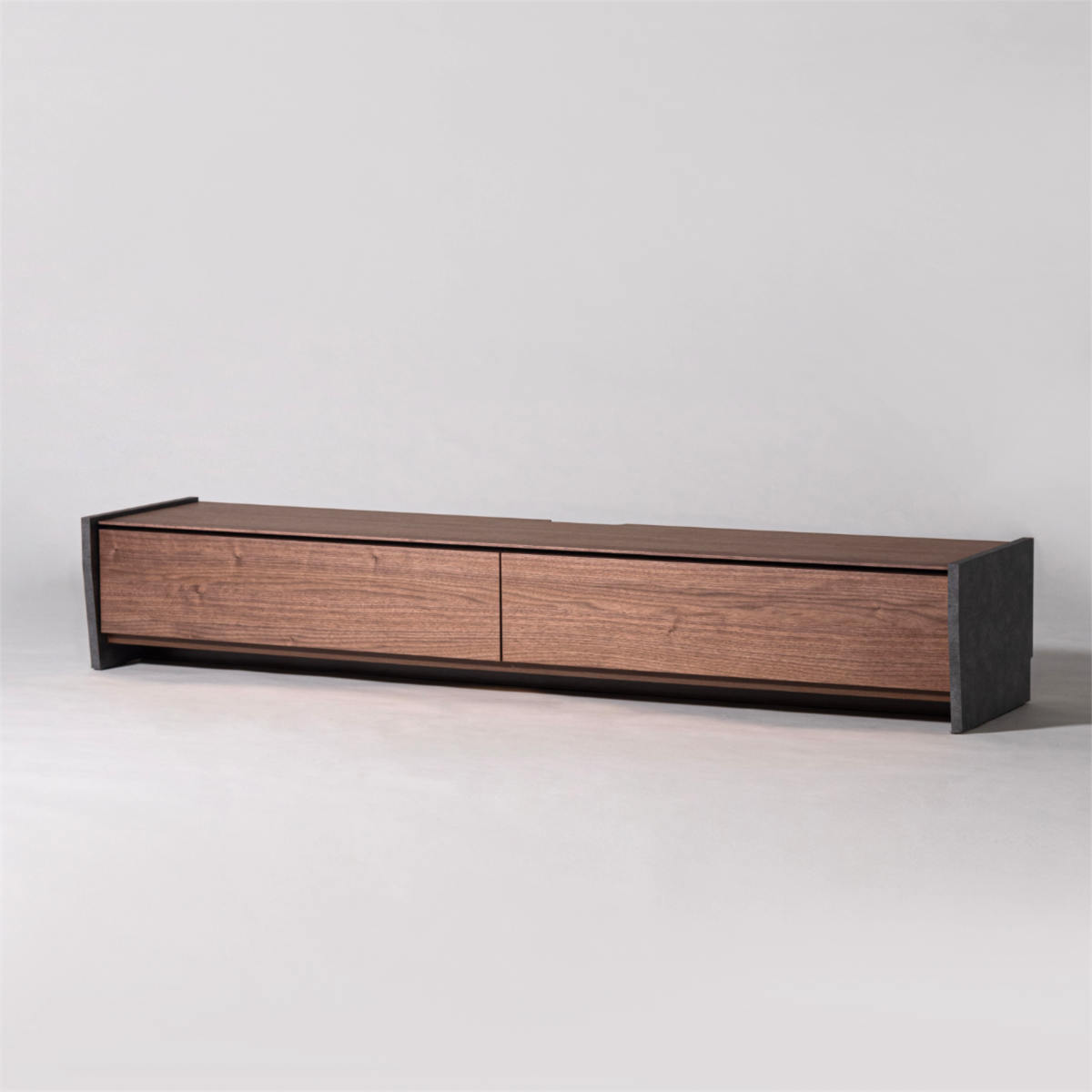 form ローボード 幅180cm シリム 完成品 木目調 天然木 ( 開梱設置 テレビ台 TV台 テレビボード 石目調 大容量 スライドレール フォーム リビングボード 引き出し ブラウン ナチュラル ) 【ブラウン】 ブラウン