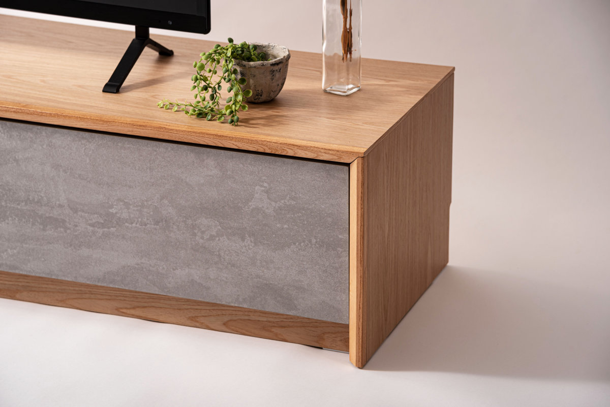 form ローボード 幅180cm プラント 完成品 木目調 天然木 石目調 ( 開梱設置 テレビ台 TV台 テレビボード 石目調 大容量 スライドレール フォーム リビングボード 引き出し 大型テレビ対応 リモコン操作OK )