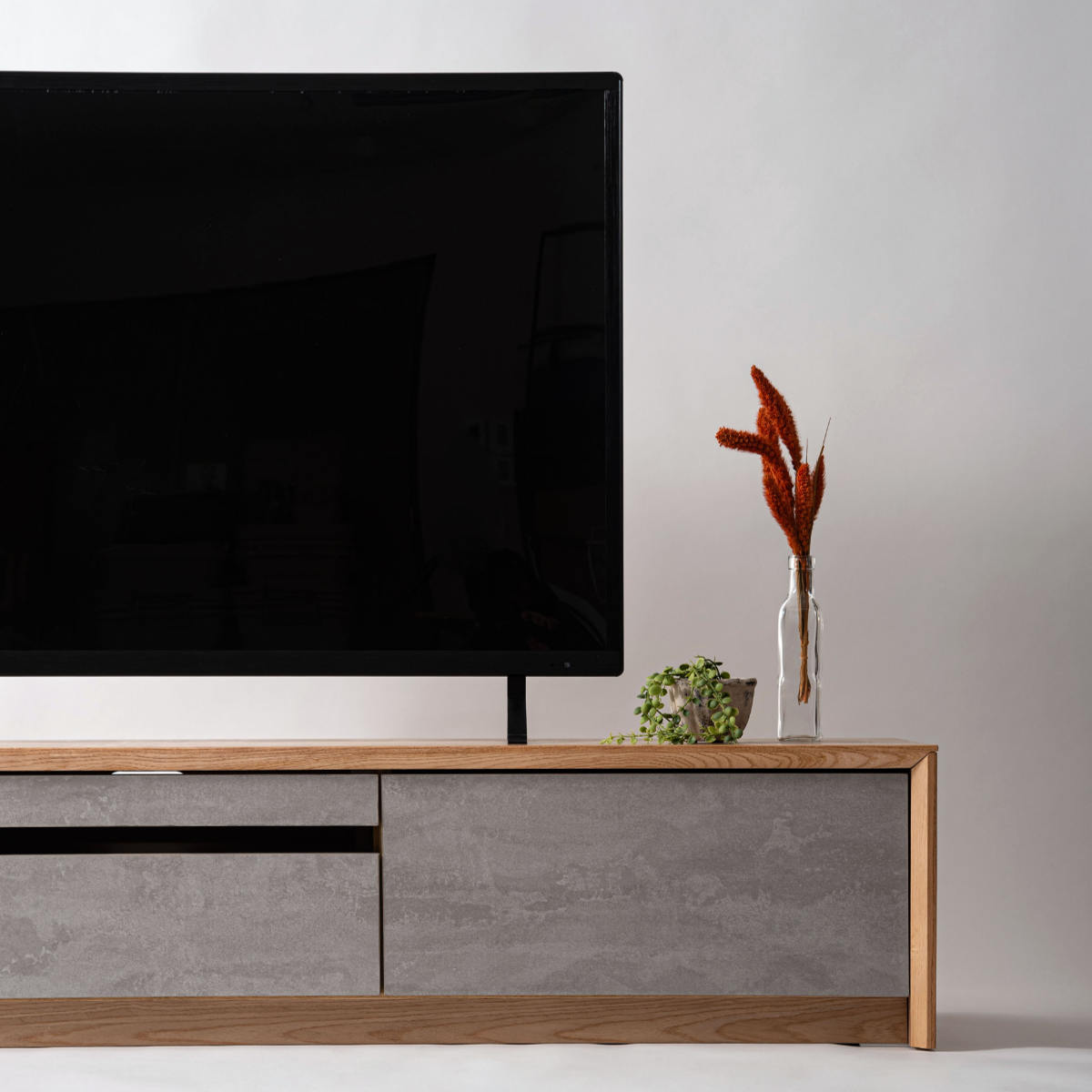 form ローボード 幅180cm プラント 完成品 木目調 天然木 石目調 ( 開梱設置 テレビ台 TV台 テレビボード 石目調 大容量 スライドレール フォーム リビングボード 引き出し 大型テレビ対応 リモコン操作OK )