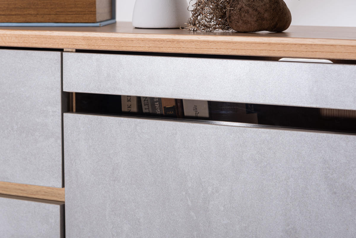 form サイドボード 幅100cm プラント 木目調 天然木 石目調 可動棚 ( リビングボード 石目調 大容量 スライドレール 引出し フォーム 本棚 ラック 引き出し テレビ台 リモコン操作OK )