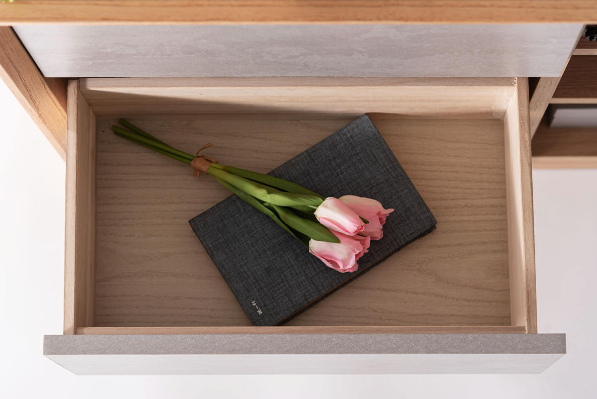 form サイドボード 幅100cm プラント 木目調 天然木 石目調 可動棚 ( リビングボード 石目調 大容量 スライドレール 引出し フォーム 本棚 ラック 引き出し テレビ台 リモコン操作OK )