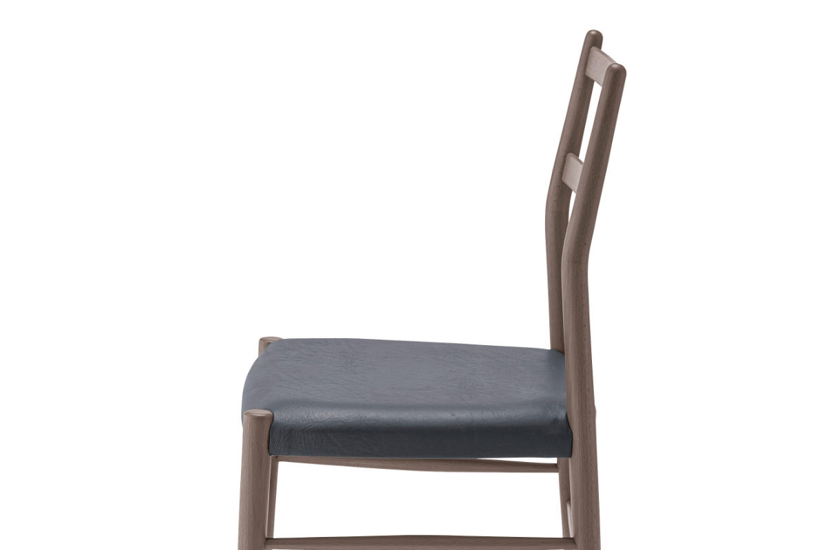 ダイニングチェア 座面高45cm 天然木 完成品 ( 木製 チェア ダイニング イス 食卓椅子 肘なし アームレスチェア レザー調 合皮 椅子 チェアー いす 食卓 リビング リビングチェア ) 【ブラウン】 ブラウン