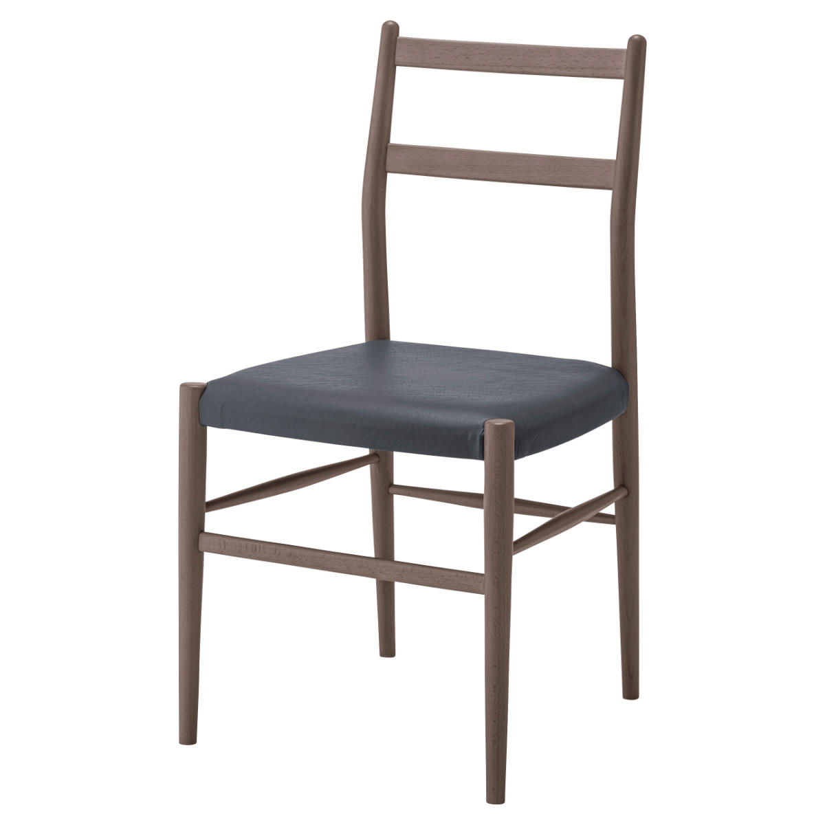 ダイニングチェア 座面高45cm 天然木 完成品 ( 木製 チェア ダイニング イス 食卓椅子 肘なし アームレスチェア レザー調 合皮 椅子 チェアー いす 食卓 リビング リビングチェア ) 【ブラウン】 ブラウン