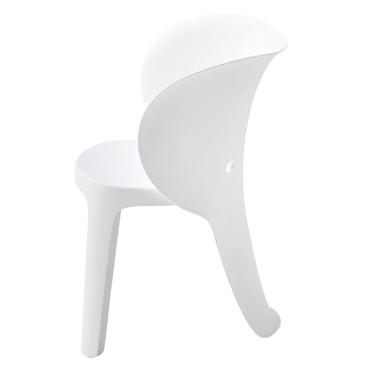 キッズチェア 座面高32cm 軽量 子ども用チェア ( キッズ チェア チェアー イス 椅子 いす 子供 子ども ローチェア ベビーチェア ぞう ゾウ モチーフ 軽い プラスチック製 リビング ベランダ お絵描き 勉強 学習 キッズ家具 ) 【グレー】 グレー