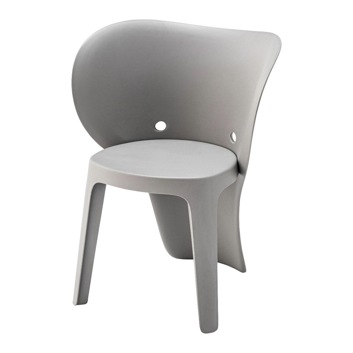 キッズチェア 座面高32cm 軽量 子ども用チェア ( キッズ チェア チェアー イス 椅子 いす 子供 子ども ローチェア ベビーチェア ぞう ゾウ モチーフ 軽い プラスチック製 リビング ベランダ お絵描き 勉強 学習 キッズ家具 ) 【グレー】 グレー