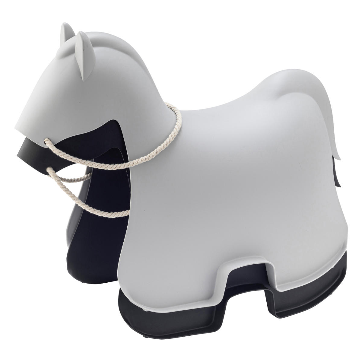 スツール ホース スタッキング 軽量 子ども用チェア 馬 ( イス 椅子 ウマ うま 手綱つき 積み重ね キッズ チェア 軽い 耐荷重80kg 腰かけ 贈り物 プレゼント ギフト 遊び場 子供部屋 リビング プラスチック インテリア ) 【ライトグレー】 ライトグレー