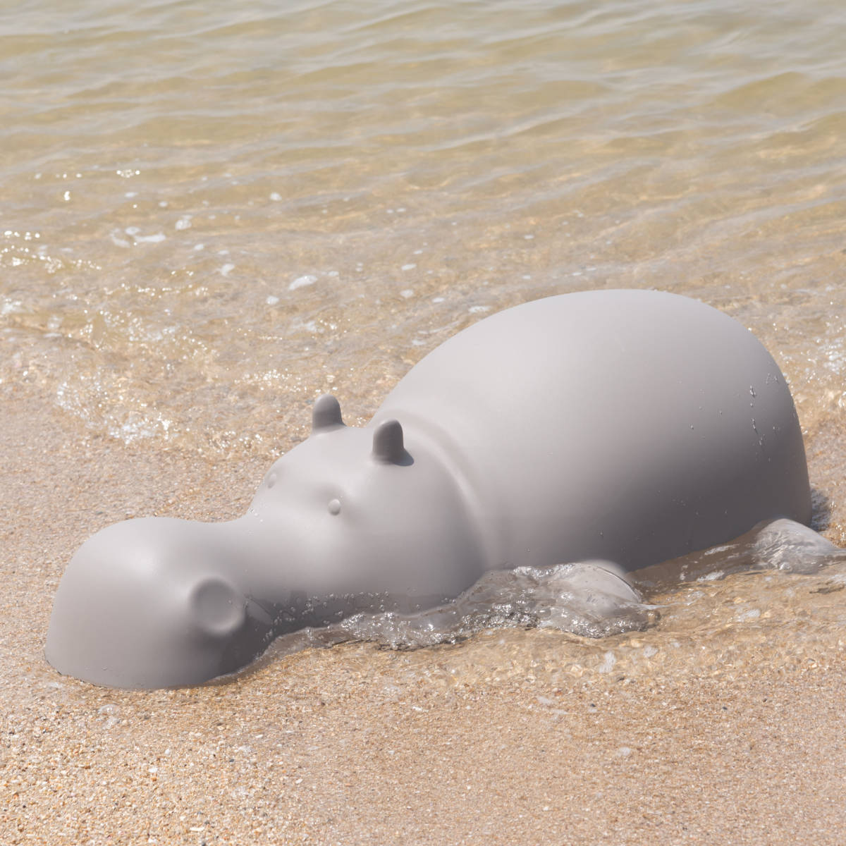 スツール ヒッポー スタッキング 軽量 子ども用チェア カバ ( イス 椅子 かば アニマル 手綱つき 積み重ね キッズ チェア 軽い 耐荷重80kg 腰かけ 贈り物 プレゼント ギフト 遊び場 子供部屋 リビング プラスチック インテリア ) 【グレー】 グレー