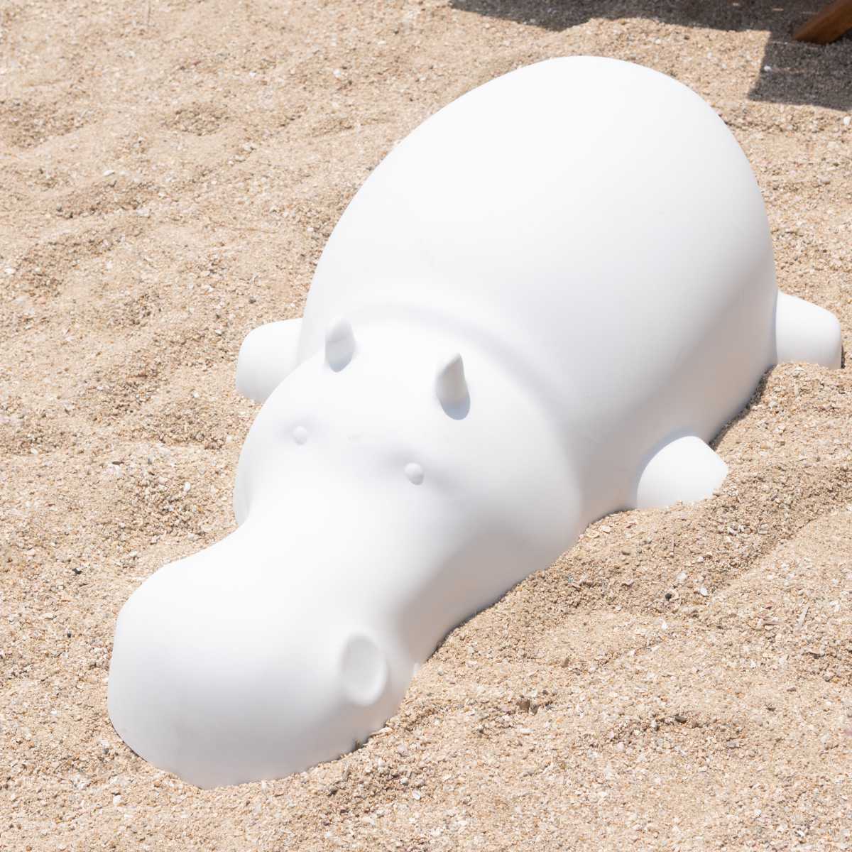 スツール ヒッポー スタッキング 軽量 子ども用チェア カバ ( イス 椅子 かば アニマル 手綱つき 積み重ね キッズ チェア 軽い 耐荷重80kg 腰かけ 贈り物 プレゼント ギフト 遊び場 子供部屋 リビング プラスチック インテリア ) 【グレー】 グレー