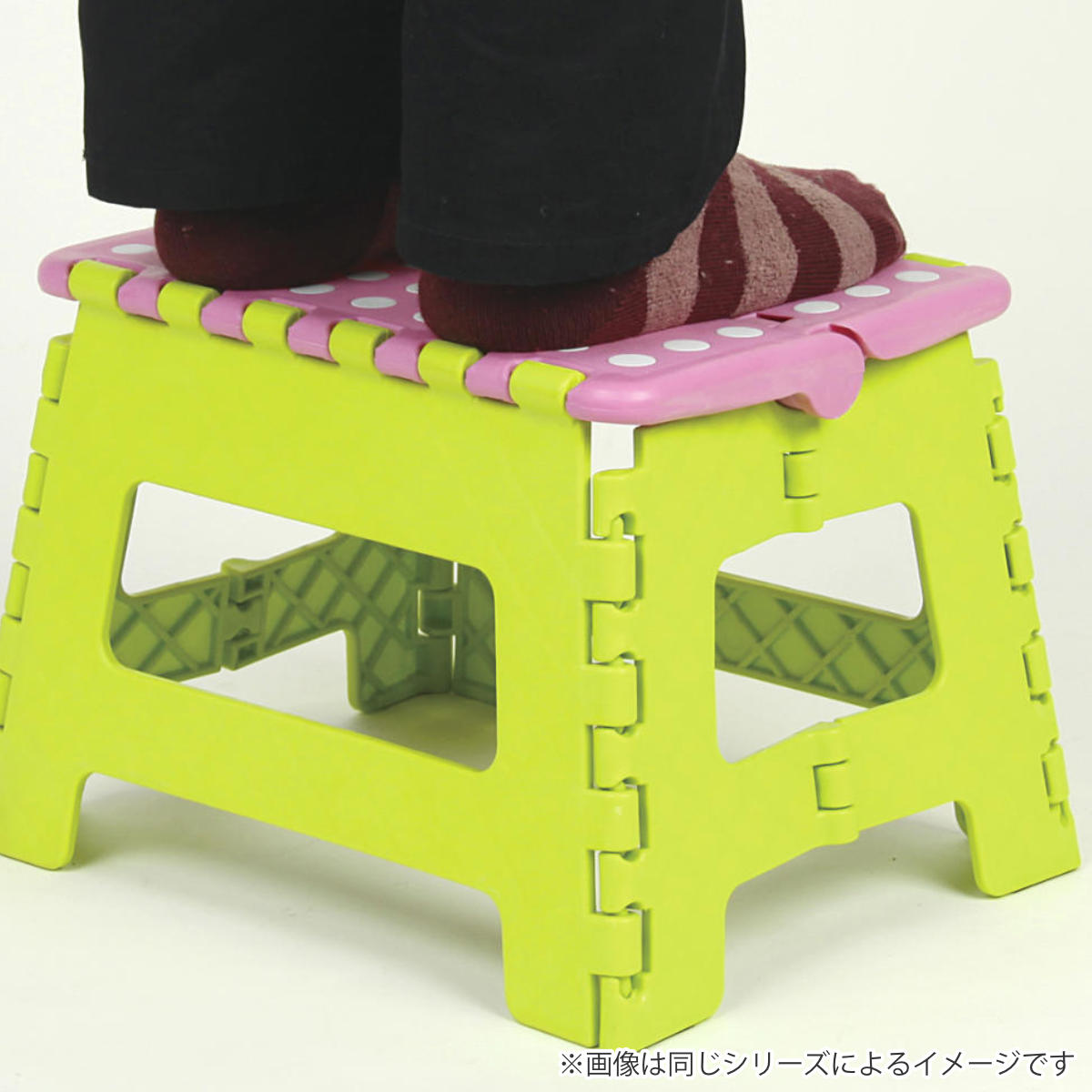 踏み台 L クラフタースツール 子ども用 ステップ台 ( 踏台 一段 脚立 高さ39cm ハイタイプ 耐荷重80kg 軽量 折りたたみ スリム 持ち運び 丈夫 腰掛け キッチン 子供 洗車 玄関 子ども部屋 軽い ステップ 椅子 チェア キッズ ) 【イエロー×ブルー】 イエロー×ブルー