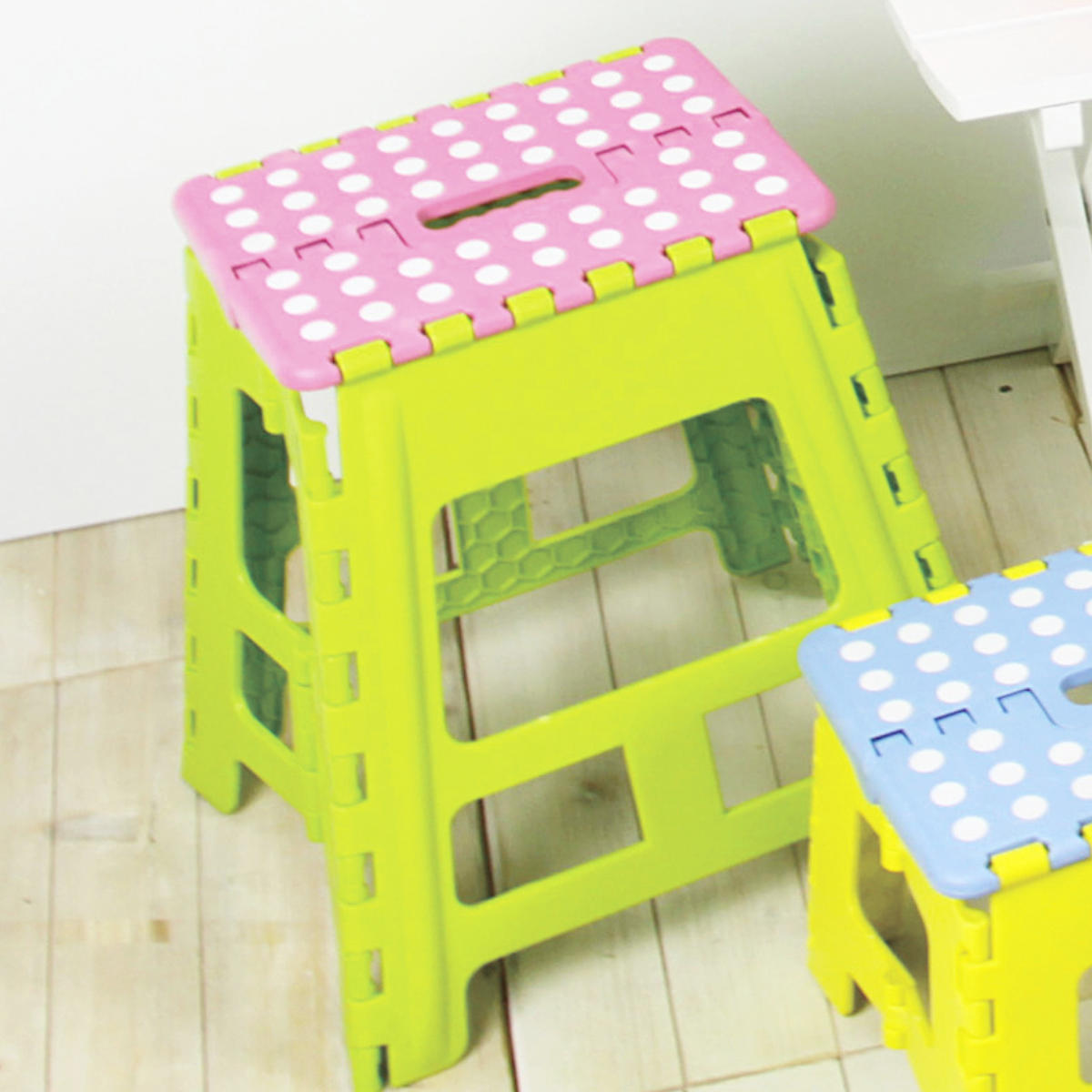 踏み台 L クラフタースツール 子ども用 ステップ台 ( 踏台 一段 脚立 高さ39cm ハイタイプ 耐荷重80kg 軽量 折りたたみ スリム 持ち運び 丈夫 腰掛け キッチン 子供 洗車 玄関 子ども部屋 軽い ステップ 椅子 チェア キッズ ) 【イエロー×ブルー】 イエロー×ブルー