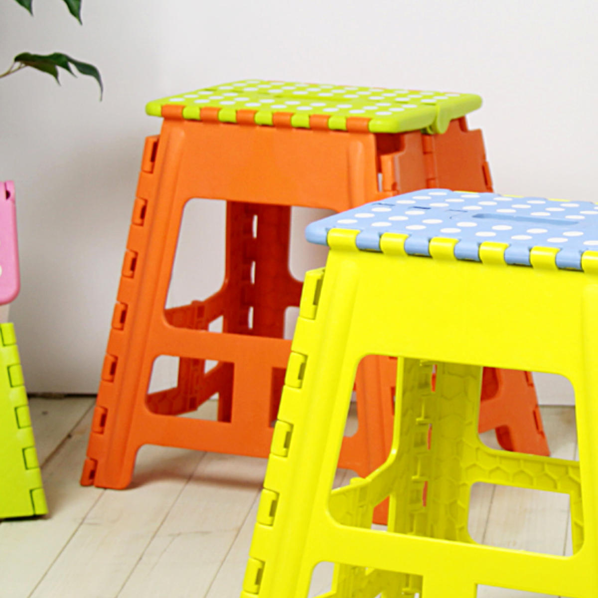 踏み台 L クラフタースツール 子ども用 ステップ台 ( 踏台 一段 脚立 高さ39cm ハイタイプ 耐荷重80kg 軽量 折りたたみ スリム 持ち運び 丈夫 腰掛け キッチン 子供 洗車 玄関 子ども部屋 軽い ステップ 椅子 チェア キッズ ) 【イエロー×ブルー】 イエロー×ブルー