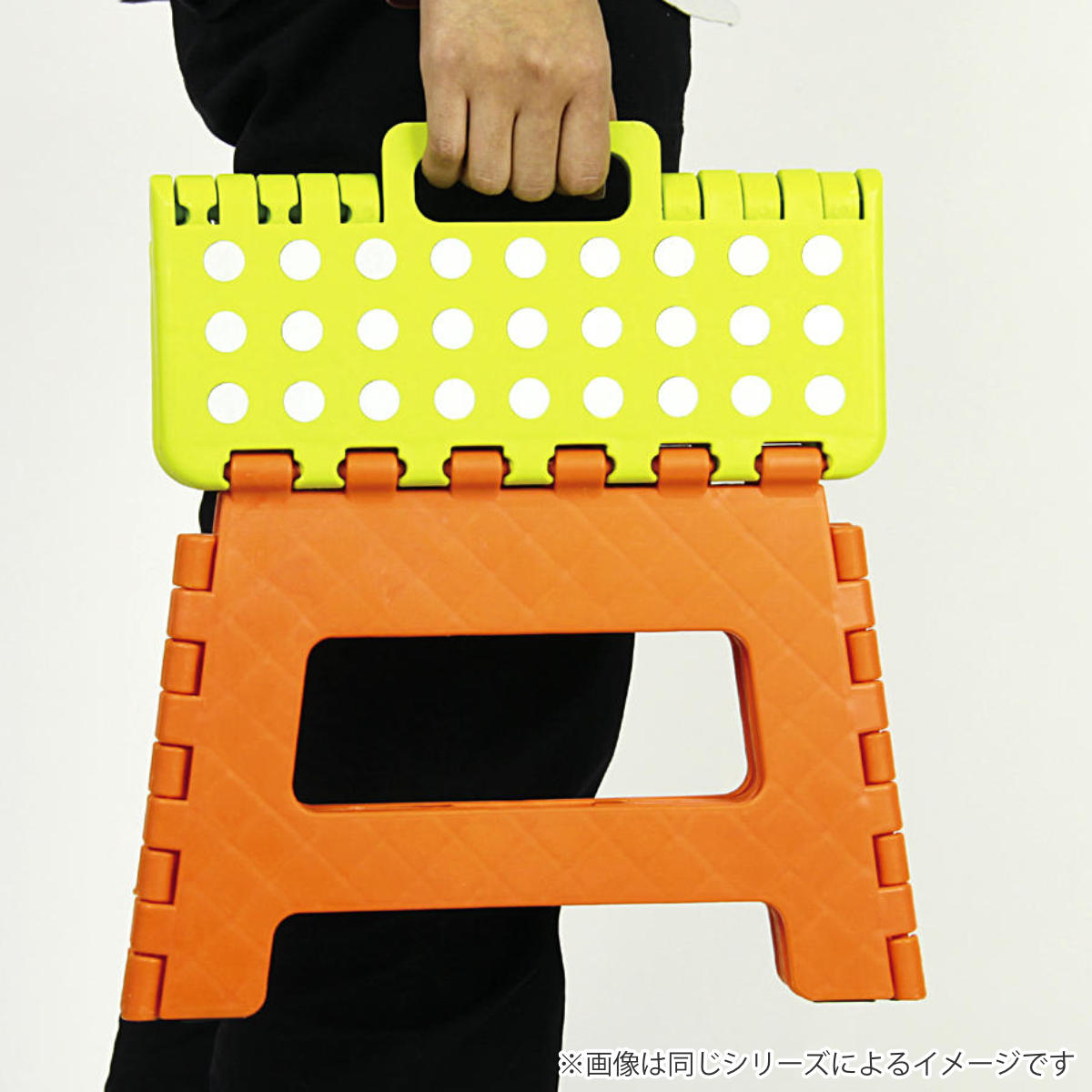 踏み台 L クラフタースツール 子ども用 ステップ台 ( 踏台 一段 脚立 高さ39cm ハイタイプ 耐荷重80kg 軽量 折りたたみ スリム 持ち運び 丈夫 腰掛け キッチン 子供 洗車 玄関 子ども部屋 軽い ステップ 椅子 チェア キッズ ) 【イエロー×ブルー】 イエロー×ブルー