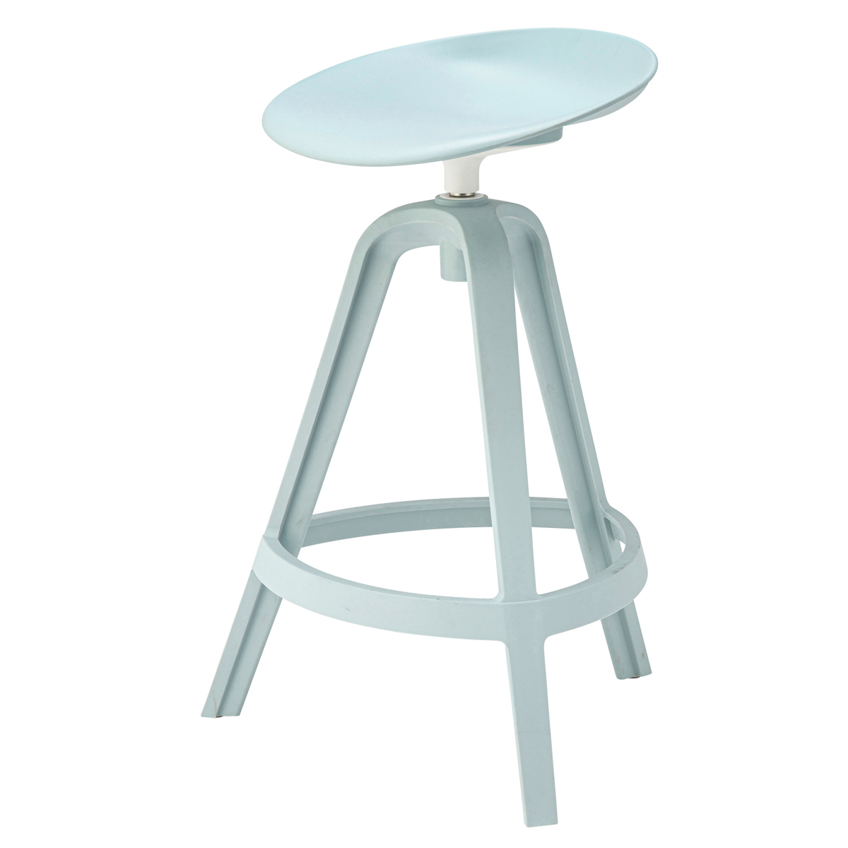 ハイスツール 回転 カウンターチェア ( スツール 高さ75cm チェア チェアー フットレスト付き 1人掛け イス 椅子 いす 腰掛け キッチン 背もたれなし 360度回転 カウンター バーチェア オフィス 会社 店舗 ワークスペース スリム ) 【ブラック】 ブラック