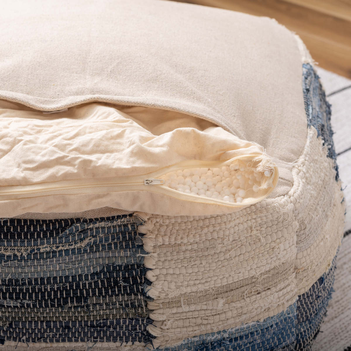 キューブスツール 高さ39cm スツール おしゃれ 北欧 完成品 ( 椅子 ビーズクッション オットマン 足置き クッション フロアクッション 腰掛け 四角 スクエア コットン 布地 ファブリック スツールクッション ローチェア ) 【ブラウン】 ブラウン