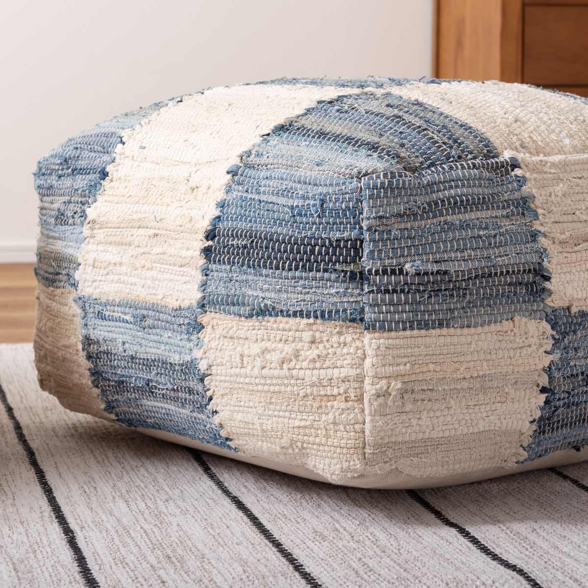 キューブスツール 高さ39cm スツール おしゃれ 北欧 完成品 ( 椅子 ビーズクッション オットマン 足置き クッション フロアクッション 腰掛け 四角 スクエア コットン 布地 ファブリック スツールクッション ローチェア ) 【ブラウン】 ブラウン