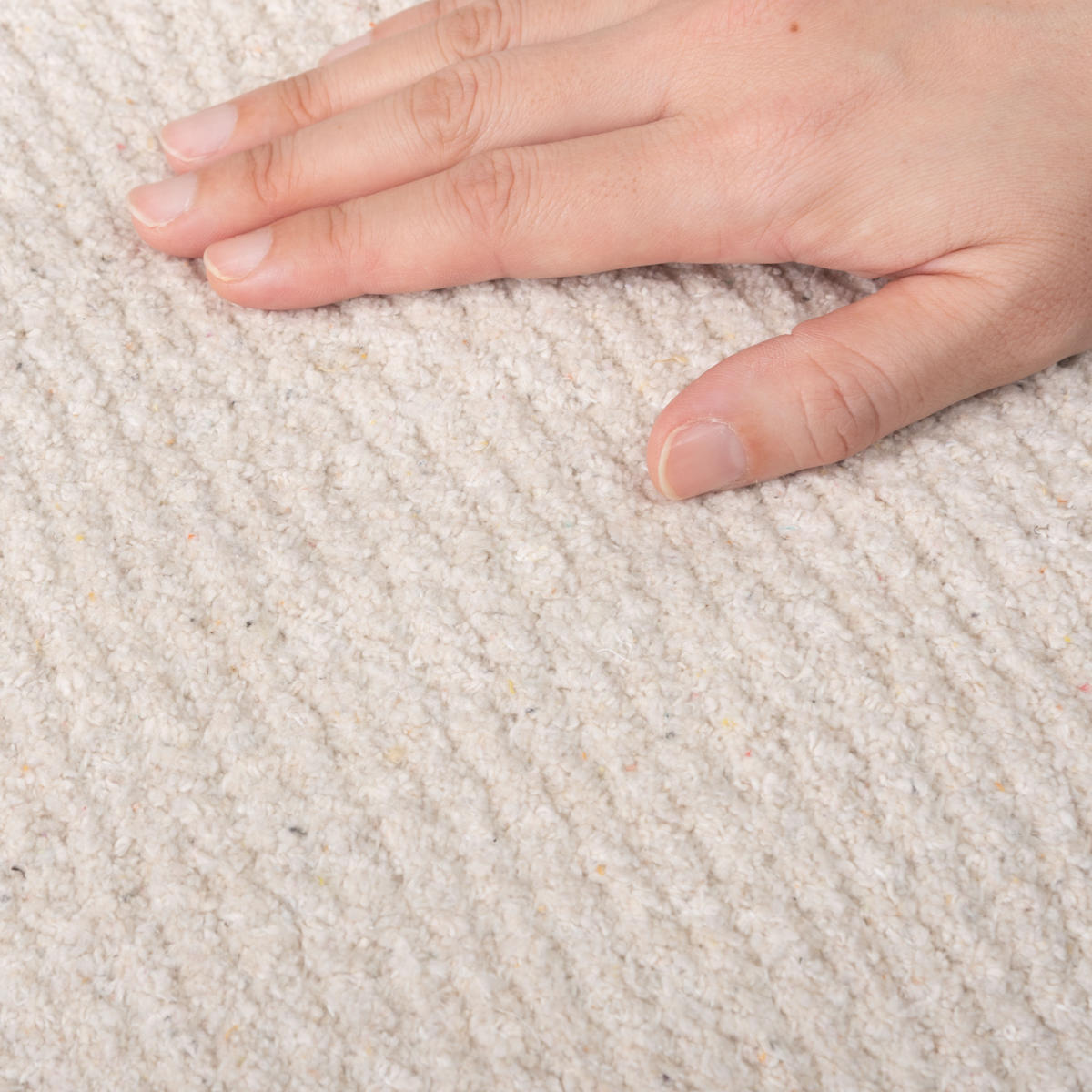 ラウンドスツール 高さ43cm スツール おしゃれ 北欧 完成品 ( 椅子 ビーズクッション オットマン 足置き クッション フロアクッション 腰掛け 丸 肘置き コットン 布地 ファブリック フリンジ スツールクッション 丸型 丸椅子 ) 【ベージュ】 ベージュ