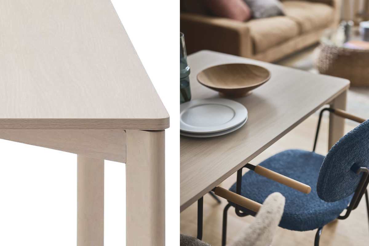 ダイニングテーブル 幅135cm 木製 天然木 ( テーブル 食卓テーブル 2人用 4人用 机 バーチ 長方形 奥行80cm 食卓机 ダイニング 食卓 リビング 木製テーブル )