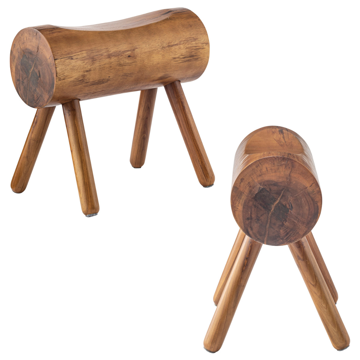 スツール 高さ45cm 木製 ウッドスツール （ 完成品 天然木 チェア