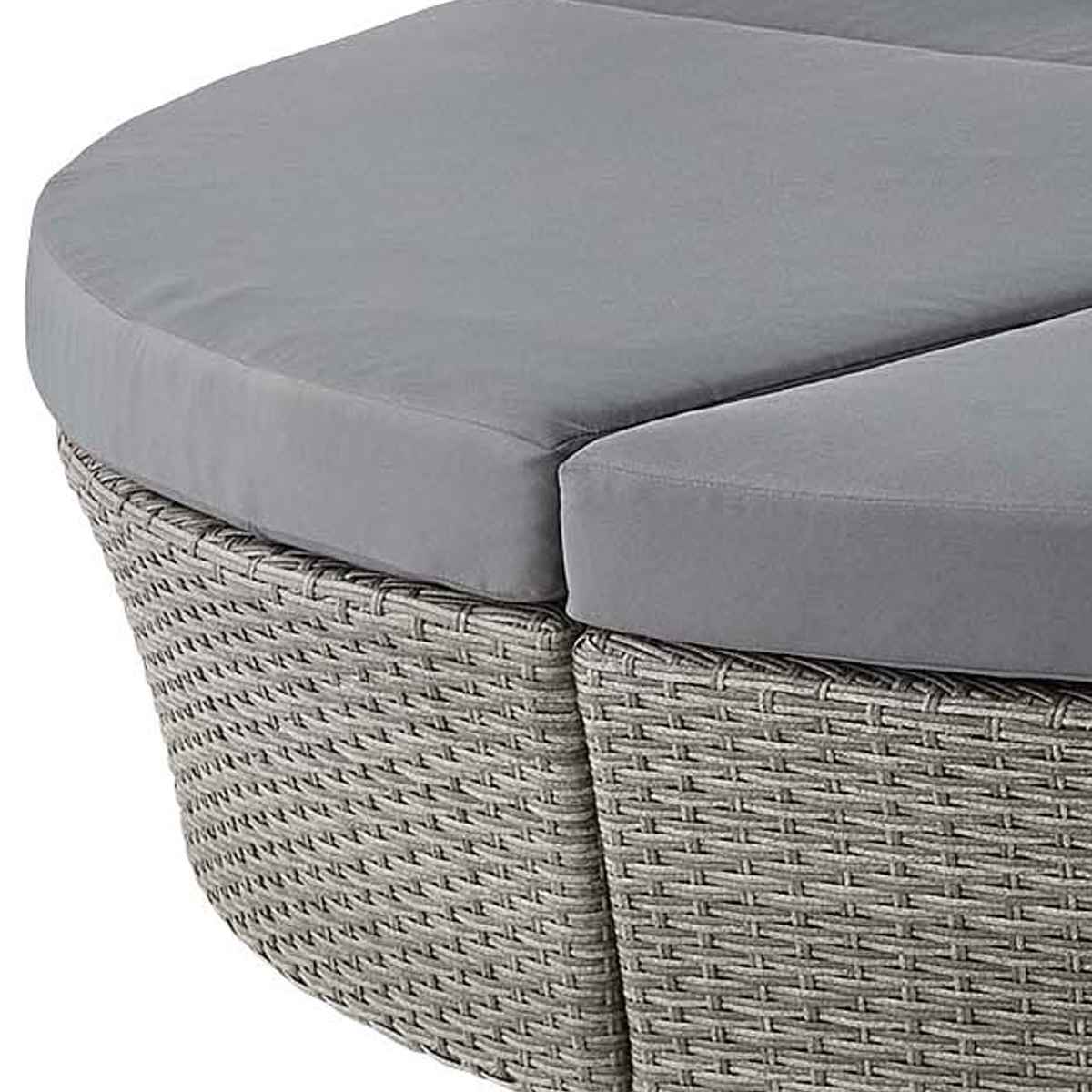 ガーデンソファー ドームソファー 屋外 ( ソファ 椅子 リビング テラス ラタン調 ラタン編み ファミリー 大型 アジアンテイスト モノトーン インテリア おしゃれ クッション オットマン パラソル 付き 屋内 ドーム型 )