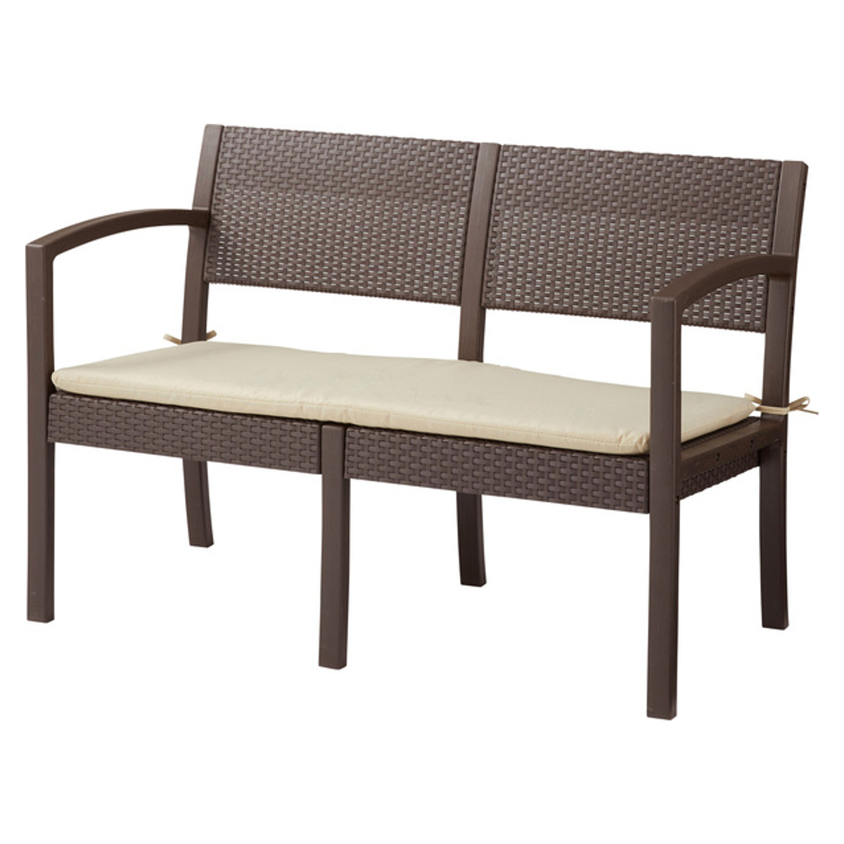 ガーデンリビング 4点セット ソファー テーブル ( ガーデンテーブル ガーデン ソファ 庭 屋外 机 センターテーブル カフェ風 チェア セット モダン アンティーク調 バルコニー クッション付き ラタン風 リゾート 高級感 )