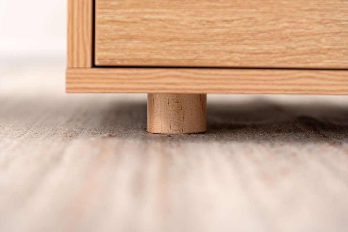 サイドチェスト 幅50cm 引き出し 2段 木目調 スライドレール ( チェスト サイドテーブル 引出し 収納 ナイトテーブル ベッドサイド ソファサイド ブラック ナチュラル ) 【ナチュラル】 ナチュラル